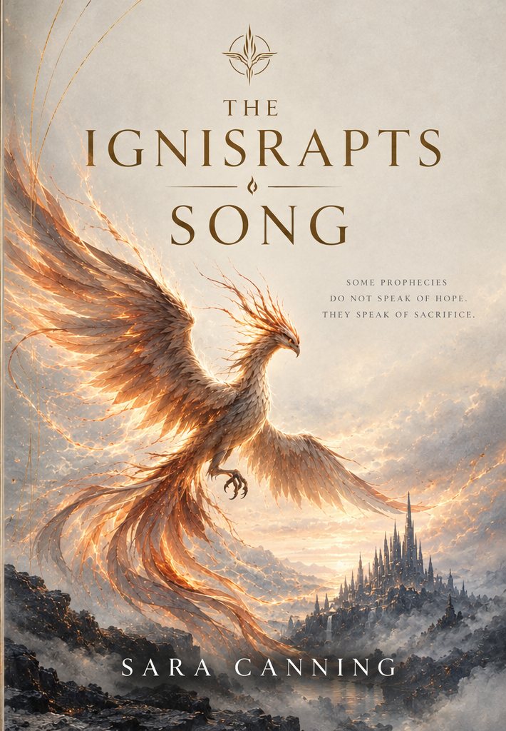 Cover of The Ignisrapt's Song: a golden phoenix over a misty valley